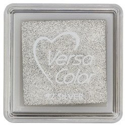 TSUKINEKO - Pigment Stempelkissen - Versa Color small 2,5 x 2,5 cm - Silver