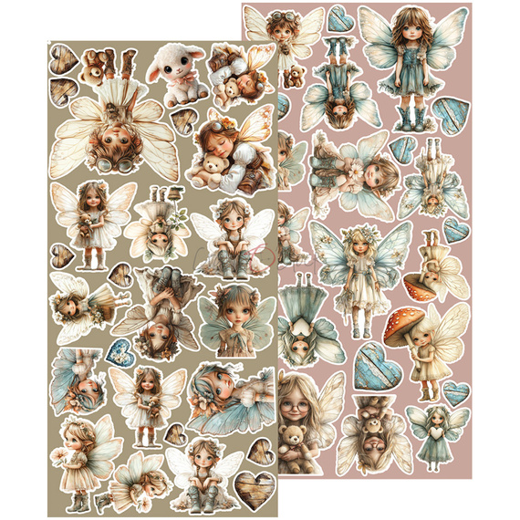 ART ALCHEMY 15x30cm Scrapbooking Papier, Sprites of Harmony - Extras set - Sprites