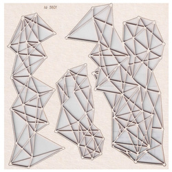 SCRAPINIEC Dekorpappe Die Cut Chipboard Dekoration Ornament, Konstellation 5601