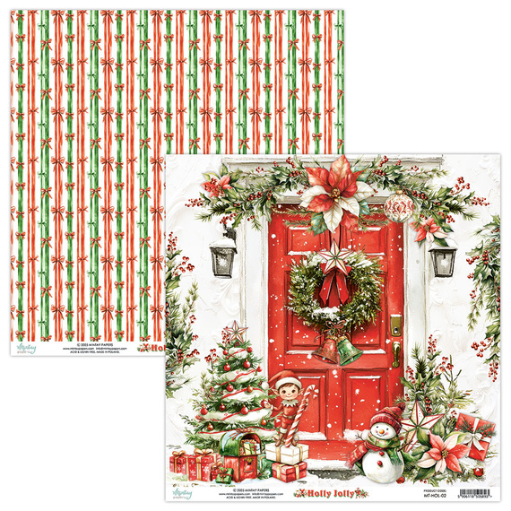 Scrapbooking Papier Set 20x20 - Mintay - Holly Jolly