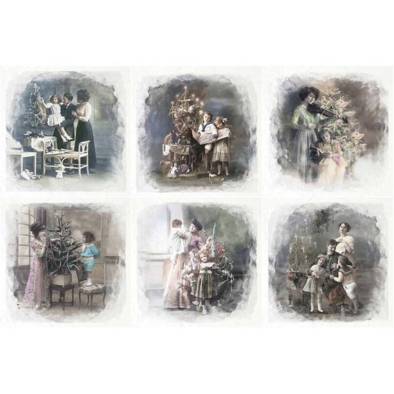 Reispapier-Set - ITD RSM085 vintage Weihnachten