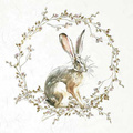 ITD - Reispapier-Set - RSM051 - Hasen mit Blumenkränzen