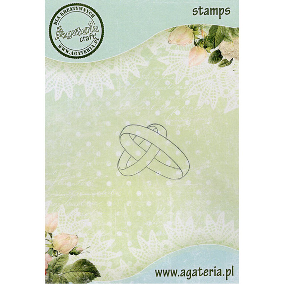AGATERIA - Transparent Stempel Motivstempel Clear Stamp Wedding rings - Eheringe 