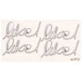 SCRAPINIEC Dekorpappe Die Cut Chipboard Dekoration Ornament, Inschrift Like 3712