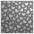 NELLIE'S CHOICE Embossing Folder Prägefolder Prägeschablone, EF3D106 Herzen