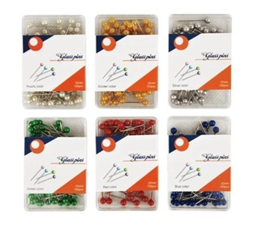 Perlendekorationsnadeln 22mm - 100 Stück hellgrün