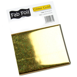 WOW Metallic Transfer Folie für Scrapbooking Decoupage 1mx10.1cm, Glitter Gold