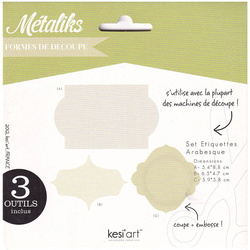 Stanzform Präge Stanzschablone Cutting Die Kesi'Art - Metalliks - Arabesken-Etiketten OD-012 Etiketten