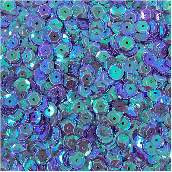 LOVEART SEQUINS für Handwerk Runde Lose schillernd Pailletten 9mm/15g, violett