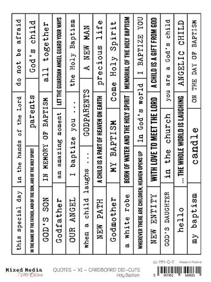 Englische Beschriftung Karton - Craft o'clock - Taufe.