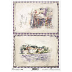ITD Reispapier Decoupage Bastelpapier Serviettentechnik-R2236 lLavendel, Landschaft