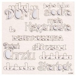 SCRAPINIEC Dekorpappe Die Cut Chipboard Dekoration Ornament, für Mädchen