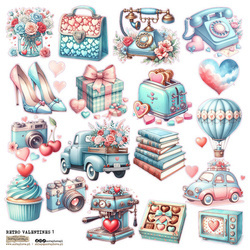 AUFKLEBER - ScrapLove - Retro Valentinstag 1