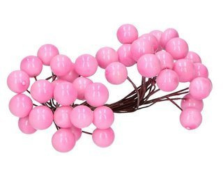 Beerenzweig - rosa - 1 Zweig mit 40 Beeren