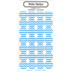 AUFKLEBER - Aqua Chevron Zickzack - 4 Blätter - Whisker Graphics