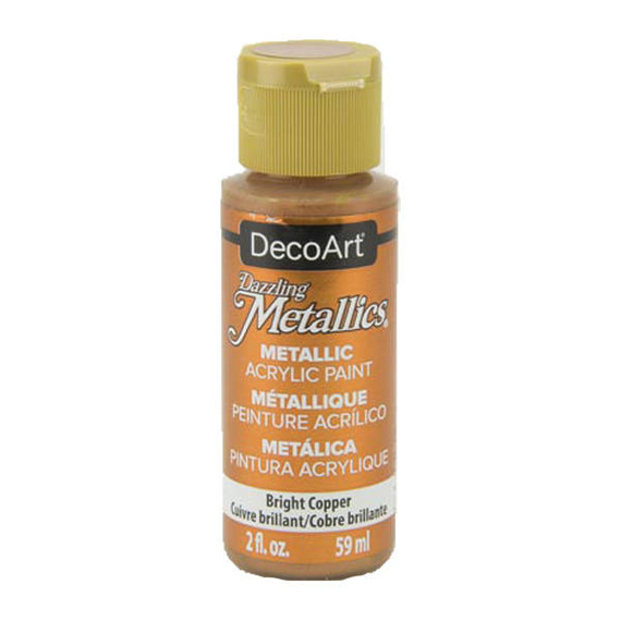 DECOART Dazzling Metallics Acrylic Paint, Acrylfarbe - Bright Copper 59 ml 