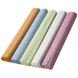 Geknittertes Seidenpapier 25x200cm - Perlenmix 5 Farben