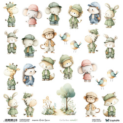 Scrapbooking-Papier - ScrapAndMe - Animals 1 - Motivbogen - 30x30 cm
