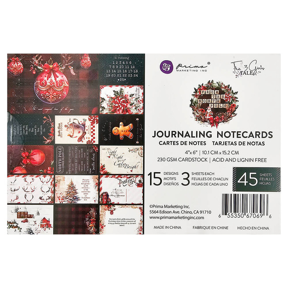Prima - Journaling Notecards 10x15 cm – From the North Pole