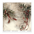 ITD COLLECTION Scrapbooking Papier Set 30x30 cm  - Winter's Tale in red