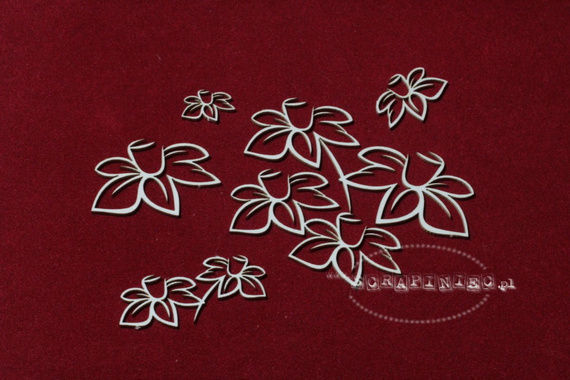 Dekorpappe Die Cut Chipboard Narzissenblütenblätter - SCRAPINIECrapiniec