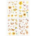AUFKLEBER folie - Gelbe Blumen und Schmetterlinge