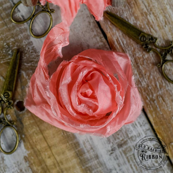 Dekorative VINTAGE Shabby Bänder - Englisch rosa 