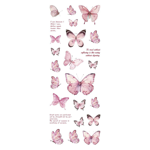 AUFKLEBER folie - Rosa Schmetterlinge