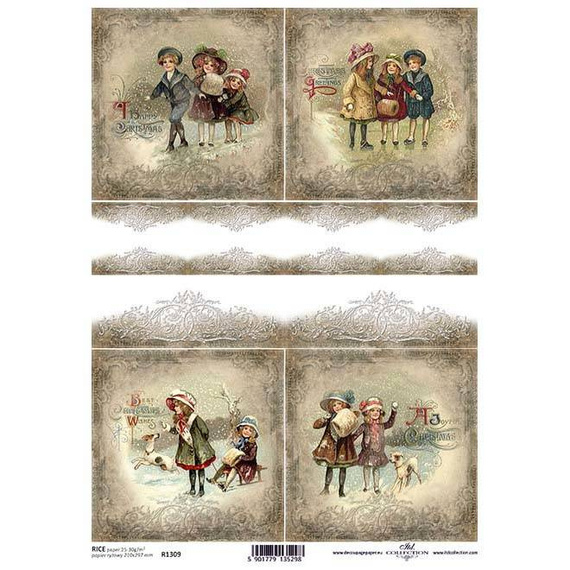 ITD Reispapier Decoupage Bastelpapier Softpapier Serviettentechnik, Kinder R1309