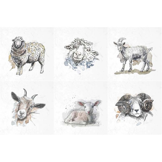 ITD - Reispapier-Set - ITD - RSM002 - Hühner, Gänse