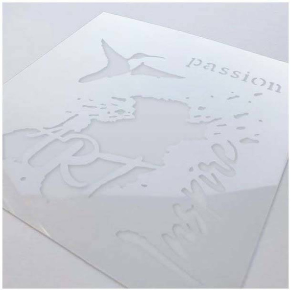 ITD Mixed Media Schablone STENCIL für Decoupage Scrapbooking 16x16, ST0006 Art Inspire