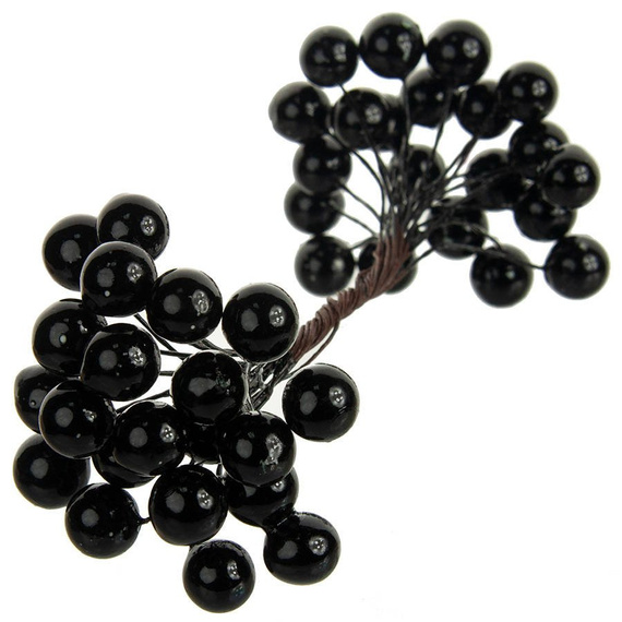 Beerenzweig - schwarze - 1 Zweig mit 40 Beeren