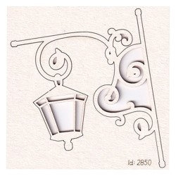 Dekorpappe Die Cut Chipboard Park Avenue Laterne 02 - 2850 SCRAPINIEC
