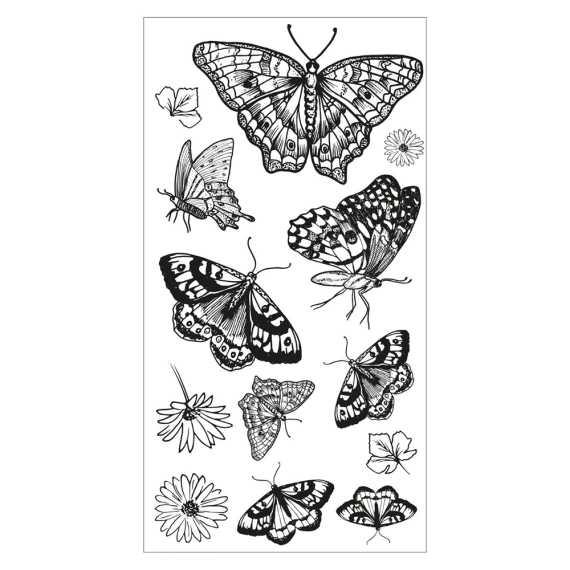 SIZZIX Stempel - Nature Butterflies Schmetterlinge
