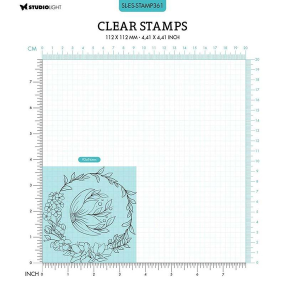 STUDIO LIGHT - Transparenten Stempel -  Small Circle Blumengirlande