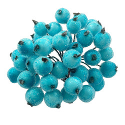 Gefrostete Beeren - hellblau - 1 Zweig mit 40 Beeren