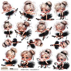AUFKLEBER ScrapLove Dekor Stickers -  Sweet Girl Ballerina 2