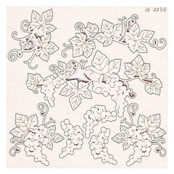 SCRAPINIEC Dekorpappe Die Cut Chipboard Dekoration Ornament, Traubenblätter