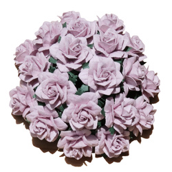 ROSEN Mulberrypapier 25 mm – STAR ROSES lila – Dekoblümen für Basteln - 50 Stück