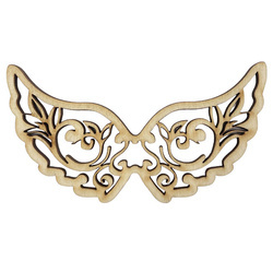 Holzflügel für Engel durchbrochen 10 x 5,5cm