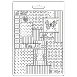 STAMPERIA A5 flexible Relief-Gießform aus Kunststoff Form für Pasten, Daydream Patchwork