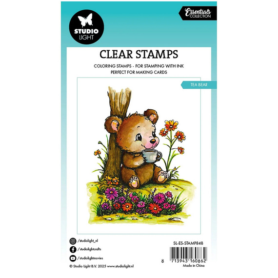 STUDIO LIGHT - Transparenter Stempel Clear Stamps - Tea bear