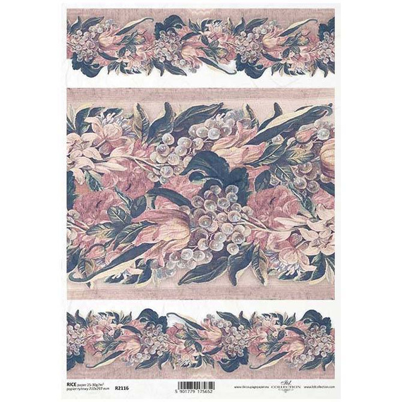 ITD Reispapier Decoupage Bastelpapier, Schwertlilien R1716 