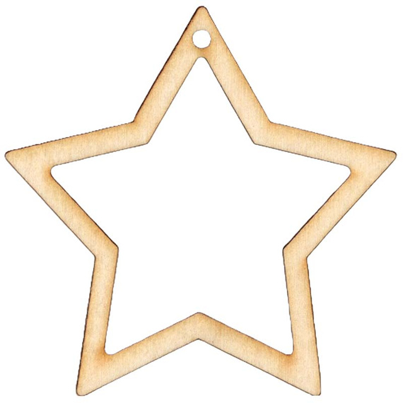 Anhänger aus Holz Ornament - Star Decor - 10cm