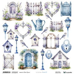 SCRAPandME 30x30cm einseitig Scrapbooking Papier 250g, Elements 10