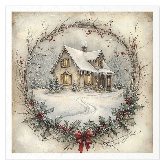 Reispapier-Set - Kinder, Weihnachten, Winterlandschaft - RSM186 - Itd Collection