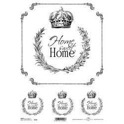 Decoupage-Papier SOFT ITD-S121 - A4 Home sweet home