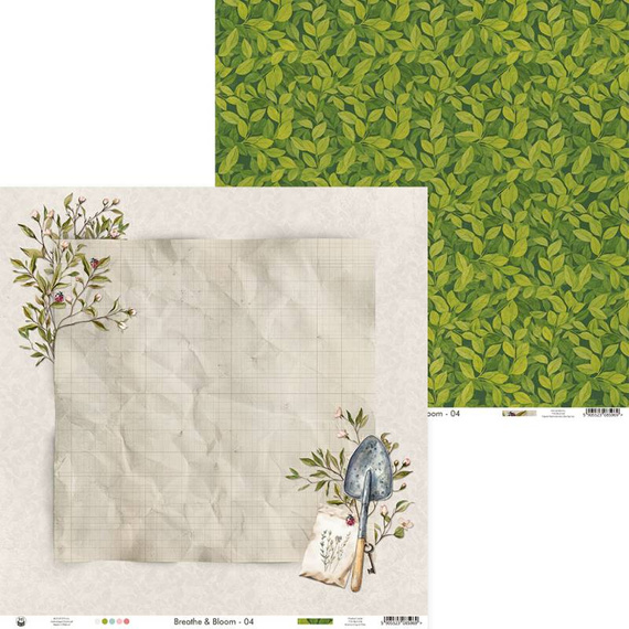 P13 Set 24 Blatt 15x15cm doppelseitig Scrapbooking Papier Block 240g, Breathe and Bloom