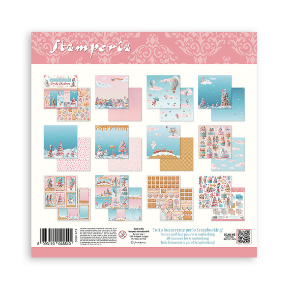 Scrapbooking Papier Set 30x30 - Candy Christmas - Stamperia
