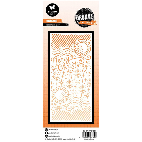 STUDIOLIGHT Mixed Media Schablone STENCIL für Decoupage Scrapbooking - Christmas post
